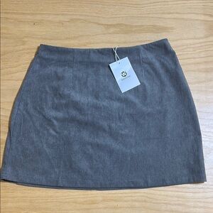 Wenrine Gray Corduroy Skirt